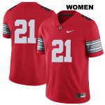 Women's NCAA Ohio State Buckeyes Parris Campbell #21 College Stitched 2018 Spring Game No Name Authentic Nike Red Football Jersey IZ20V36CY